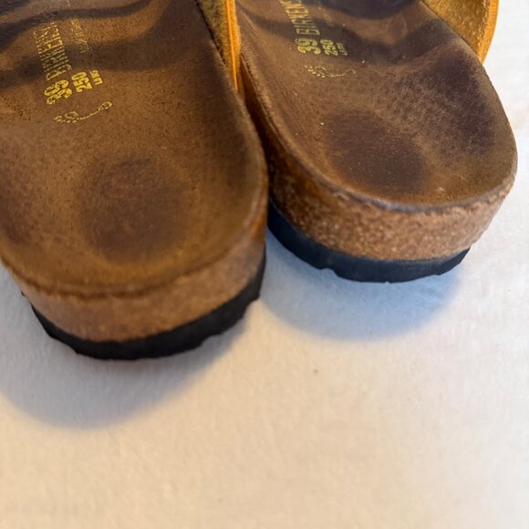 SIZE 39 8 N Birkenstock Florida Birko-Flor Orange 3 Strap Sandals - Picture 5 of 9